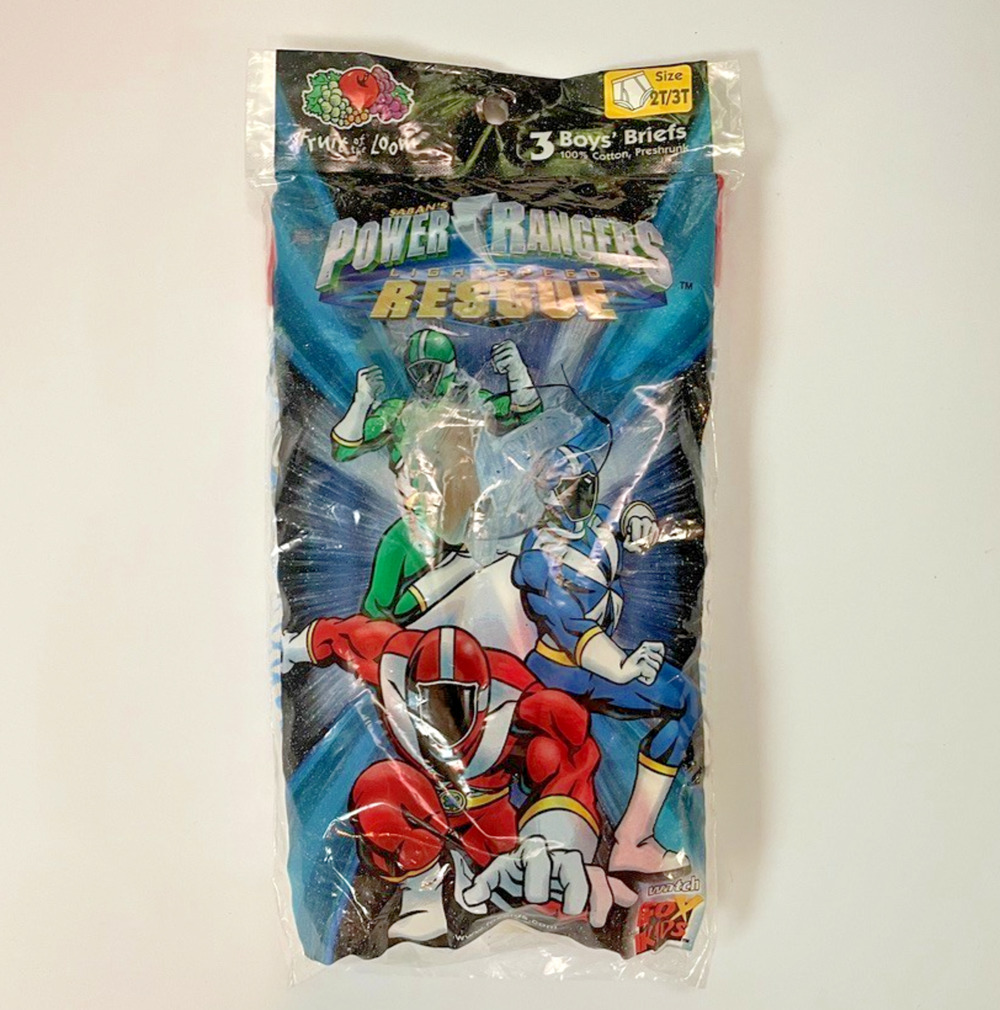 Vtg 2000 Power Rangers Rescue Boys Briefs 3‑pk Fruit of Loom Underwear SEALED 2T